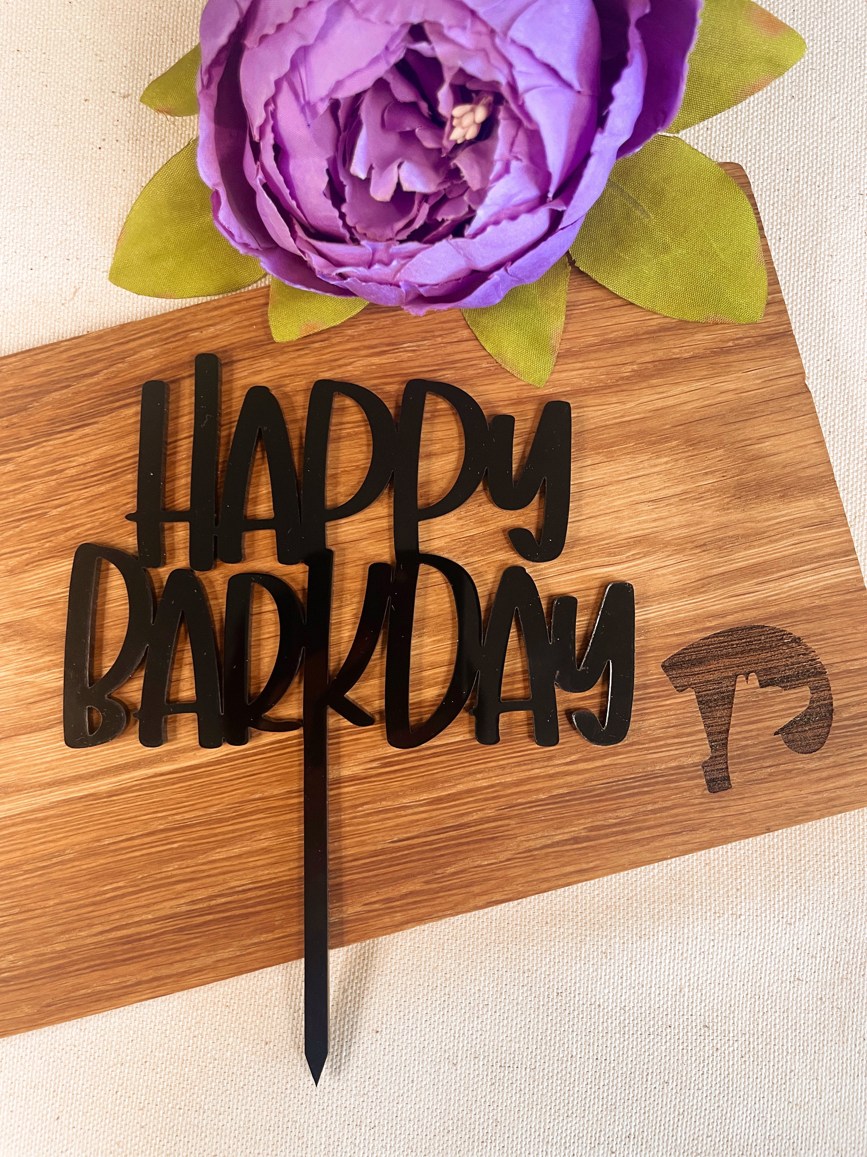 Happy Barkday Acrylic Topper